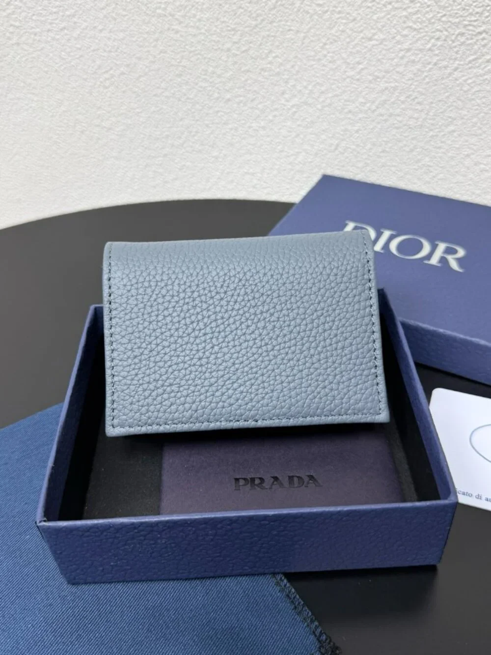 Dior. Saddle Logo Leather Card Holder